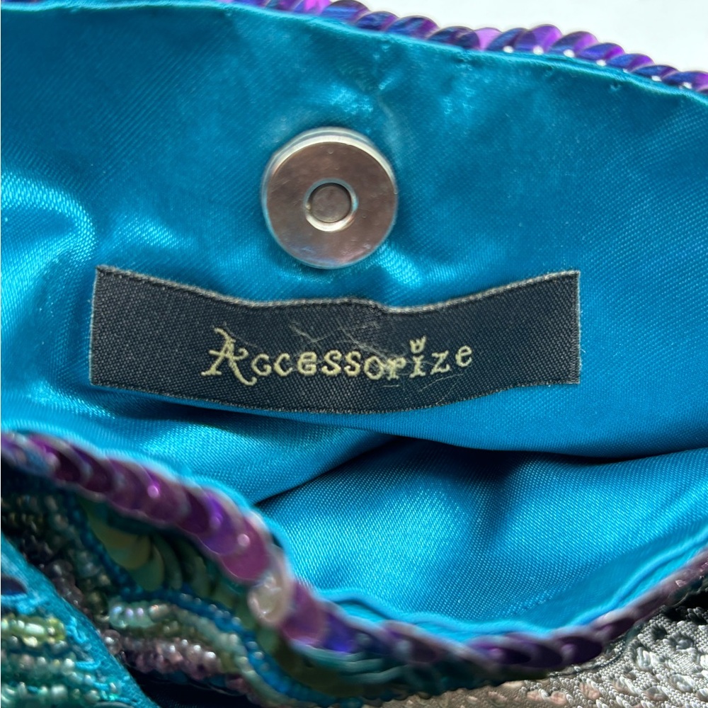 Accessopize Multicolored Beaded Sequin Purse - image 4